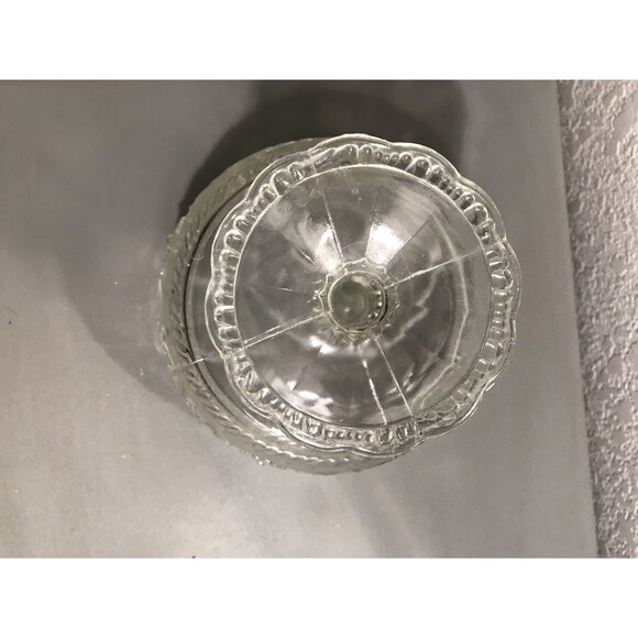 Vintage Pressed Clear Glass Candy Fruit Bowl Pedestal Heavy - Picture 3 of 4